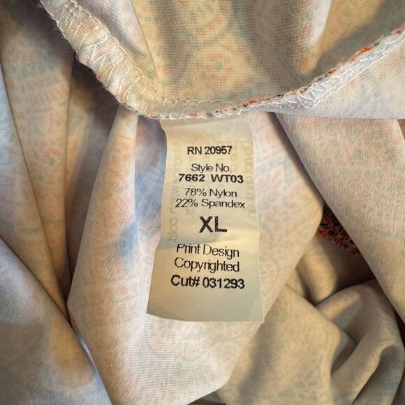 Tori Richard Honolulu Charmed Life Venus Dress Sleeveless Wrap Pink Mosaic XL - Picture 8 of 10